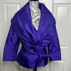 Calvin Klein Bright Bold Blazer Purple Ties Over M